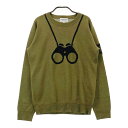 JACK BUNNY ジャックバニー ウール混 ニットセーター カーキ系 2 【中古】ゴルフウェア レディース