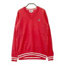 JACK BUNNY ジャックバニー Vネックニットセーター レッド系 1 【中古】ゴルフウェア レディース