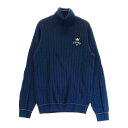 CALLAWAY キャロウェイ タートルネック ウール混 長袖ニットセータ ネイビー系 L 【中古】ゴルフウェア レディース