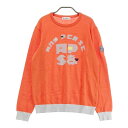 AND PER SE アンパスィ ウール混 ニットセーター ロゴ オレンジ系 L 【中古】ゴルフウェア レディース