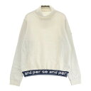 AND PER SE アンパスィ ウール混 タートルネック ニットセーター ホワイト系 L 【中古】ゴルフウェア レディース