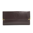 Cartier カルティエ マストライン 長財布 がま口 レッド系 【中古】レディース