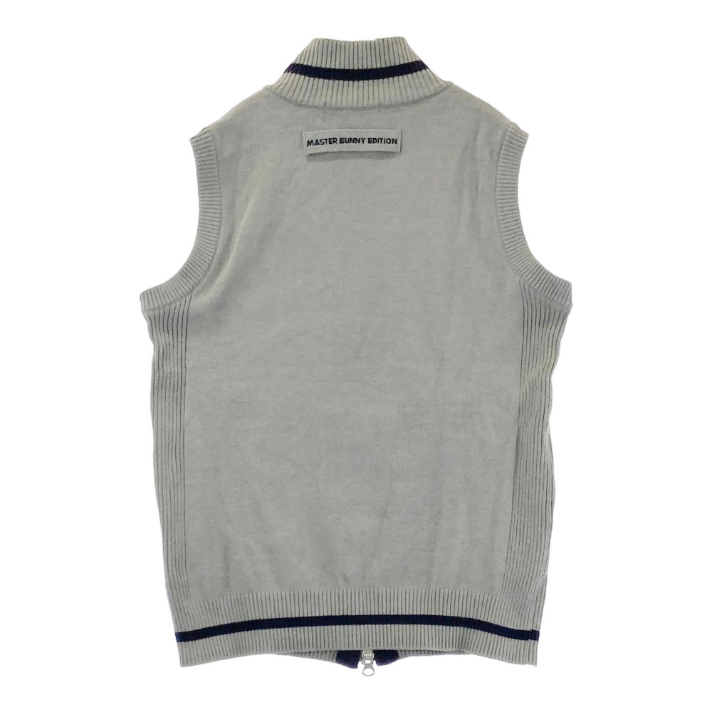 MASTER BUNNY EDITION マスターバニーエディション フルジップ ニットベスト グレー系 0 【中古】ゴルフウェア レディース