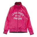 LE COQ GOLF ルコックゴルフ 裏メッシュ 2WAY ジップジャケット ピンク系 L 【中古】ゴルフウェア レディース