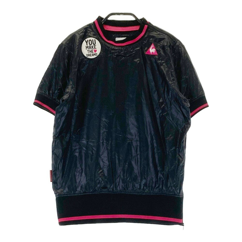 LE COQ GOLF ルコックゴルフ 半袖ブルゾン ブラック系 M 【中古】ゴルフウェア レディース