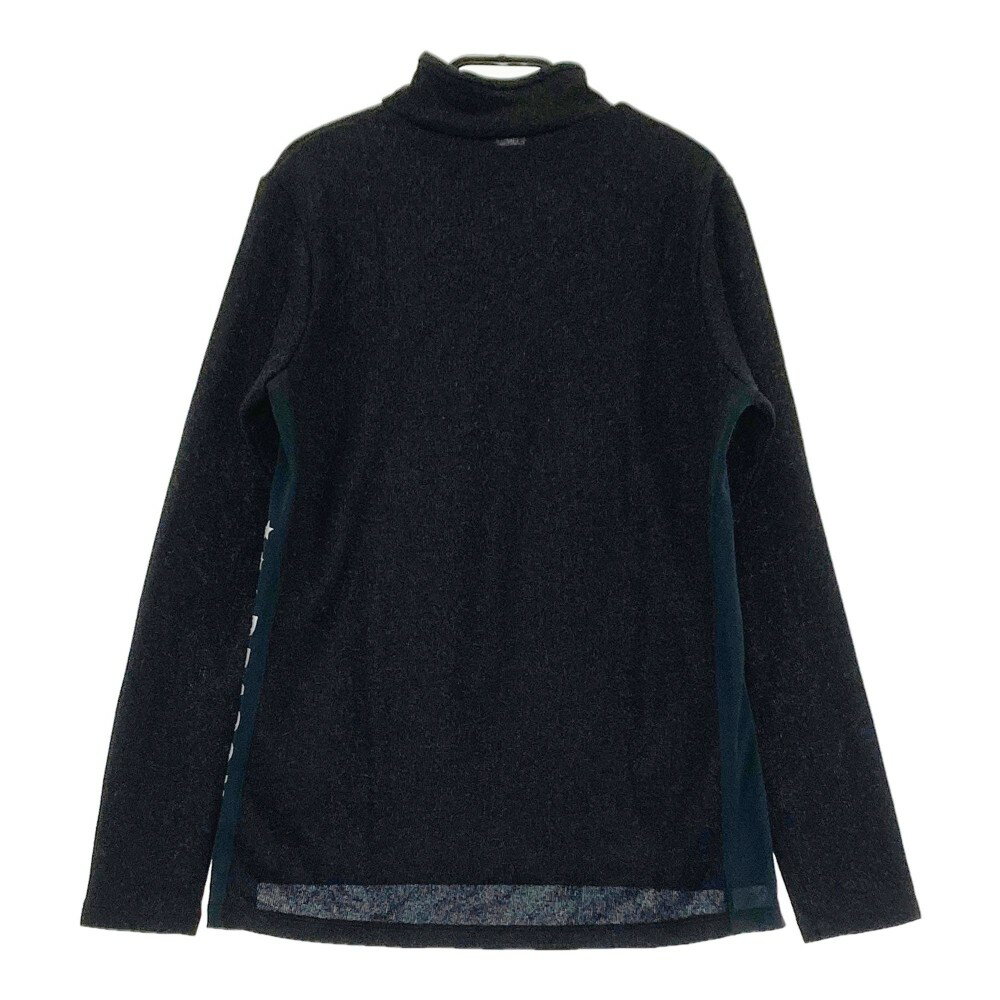 DANCE WITH DRAGON ダンスウィズドラゴン ハイネック 長袖Tシャツ ラメ ブラック系 2 【中古】ゴルフウェア レディース