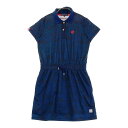 ROSASEN ロサーセン 半袖 ポロワンピース 総柄 ネイビー系 M 【中古】ゴルフウェア レディース