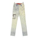 CASTELBAJAC カステルバジャック BETTY BOOP レギンスパンツ ベティ総柄 イエロー系 38 【中古】レディース