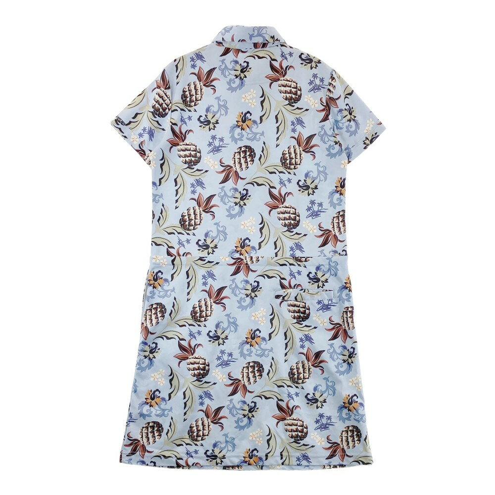 CALLAWAY キャロウェイ 半袖 ポロワンピース 総柄 ブルー系 M 【中古】ゴルフウェア レディース