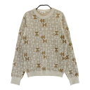MILA SCHON SPORTS ミラショーンスポーツ ; 長袖ニットセーター 総柄 ベージュ系 42 【中古】ゴルフウェア レディース