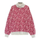 JUN&ROPE ジュン アンド ロペ ; タートルネック 長袖ニットセーター ロゴ柄 ピンク系 M 【中古】ゴルフウェア レディース
