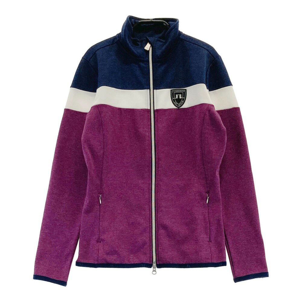J.LINDEBERG ジェイリンドバーグ 裏起毛 ジップジャケット パープル系 S 【中古】ゴルフウェア レディース