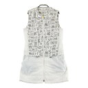 MUNSING WEAR マンシングウェア ノースリーブ 中綿 ワンピース 総柄 ホワイト系 L 【中古】ゴルフウェア レディース