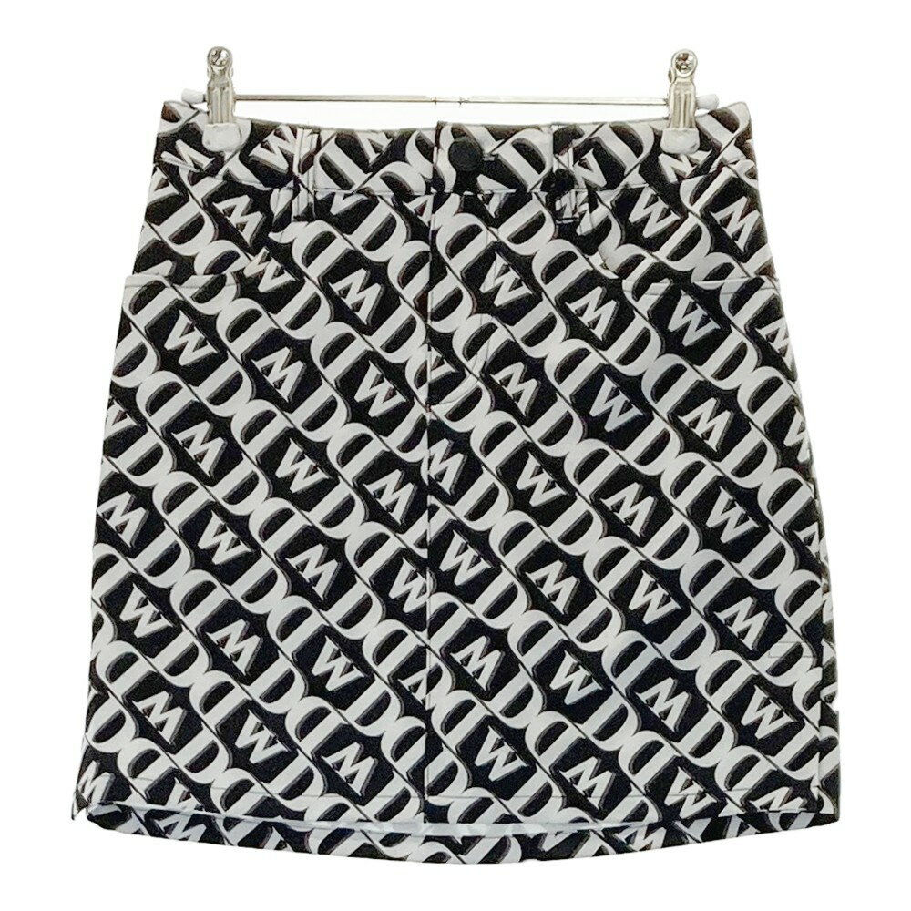 DANCE WITH DRAGON ダンスウィズドラゴン ストレッチスカート 総柄 ブラック系 1 【中古】ゴルフウェア..