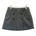 ADMIRAL アドミラル ストレッチスカート ウール混 グレー系 M 【中古】ゴルフウェア レディース(4)