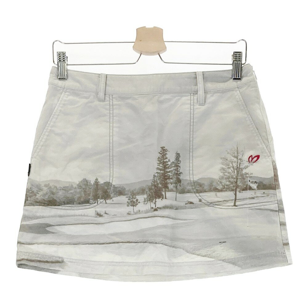 MASTER BUNNY EDITION マスターバニーエディション インナー付 ストレッチスカート プリント 総柄 グレ..