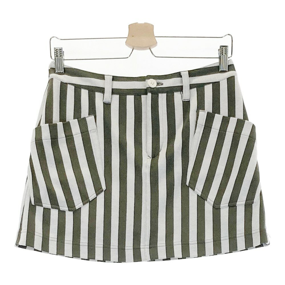 JACK BUNNY ジャックバニー インナー付 スカート ストライプ柄 ブラウン系 0 【中...