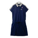 PING ピン 半袖ワンピース 総柄 ネイビー系 S 【中古】ゴルフウェア レディース
