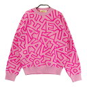VIVA HEART ビバハート ニットセーター 総柄 ピンク系 42 【中古】ゴルフウェア レディース