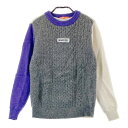 BEAMS GOLF ビームスゴルフ 裏地付 ウール混 ニット セーター グレー系 M 【中古】ゴルフウェア レディース