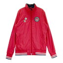 KAPPA GOLF カッパゴルフ 裏メッシュ ジップ ジャケット レッド系 L 【中古】ゴルフウェア レディース