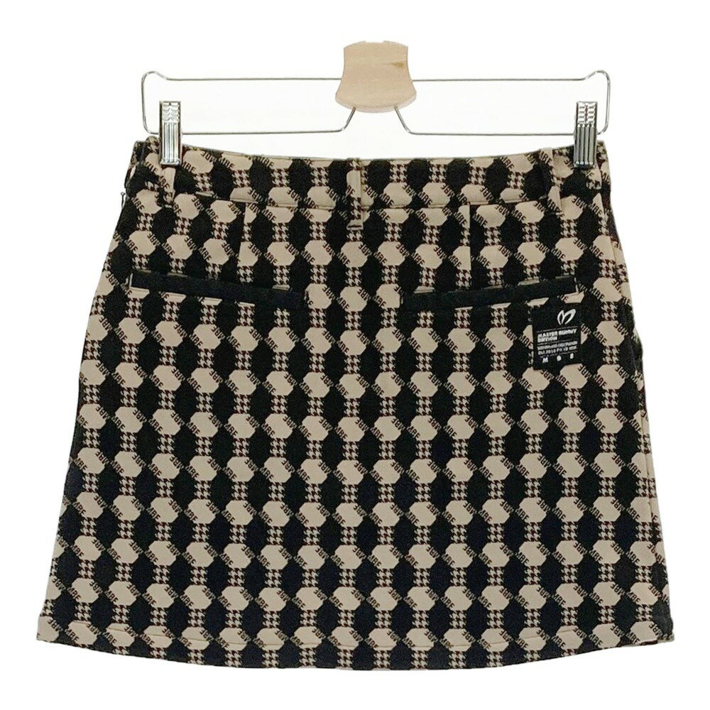 MASTER BUNNY EDITION マスターバニーエディション 2023年モデル 裏起毛 ストレッチスカート 千鳥柄 ブラウン系 0 【中古】ゴルフウェア レディース