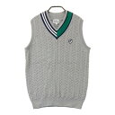 JACK BUNNY ジャックバニー ニットベスト グレー系 2 【中古】ゴルフウェア レディース