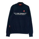 LE COQ GOLF ルコックゴルフ モックネックニットセーター ネイビー系 M 【中古】ゴルフウェア レディース