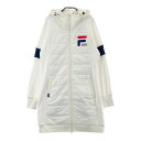 FILA GOLF フィラゴルフ フード付き 中綿 長袖ジップワンピース ホワイト系 M 【中古】ゴルフウェア レディース