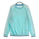 ADIDAS GOLF アディダスゴルフ HZ9221 ニット セーター ブルー系 L 【中古】ゴルフウェア レディース