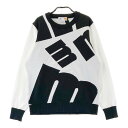 MUNSING WEAR マンシングウェア 長袖ニットセーター m総柄 ホワイト系 L 【中古】ゴルフウェア レディース