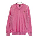 ZOY ゾーイ Vネック ニットセーター ピンク系 40 【中古】ゴルフウェア レディース