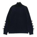Noisy Noisy ノイジーノイジー ハイネック ニットセーター 袖リボン ブラック系 42 【中古】ゴルフウェア レディース