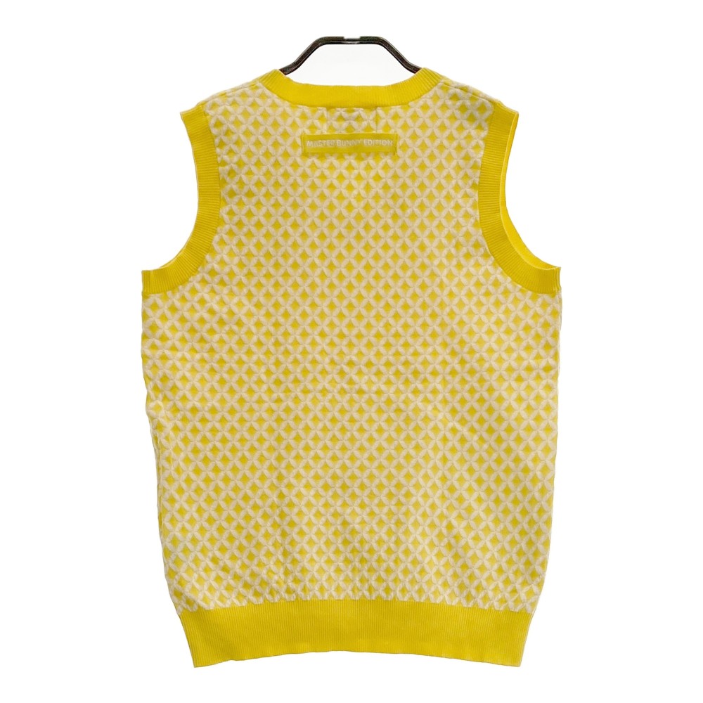 MASTER BUNNY EDITION マスターバニーエディション ニットベスト 総柄 イエロー系 1 【中古】ゴルフウェア レディース