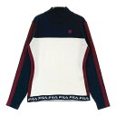 FILA GOLF フィラゴルフ ハイネック ニットセーター ネイビー系 M 【中古】ゴルフウェア レディース