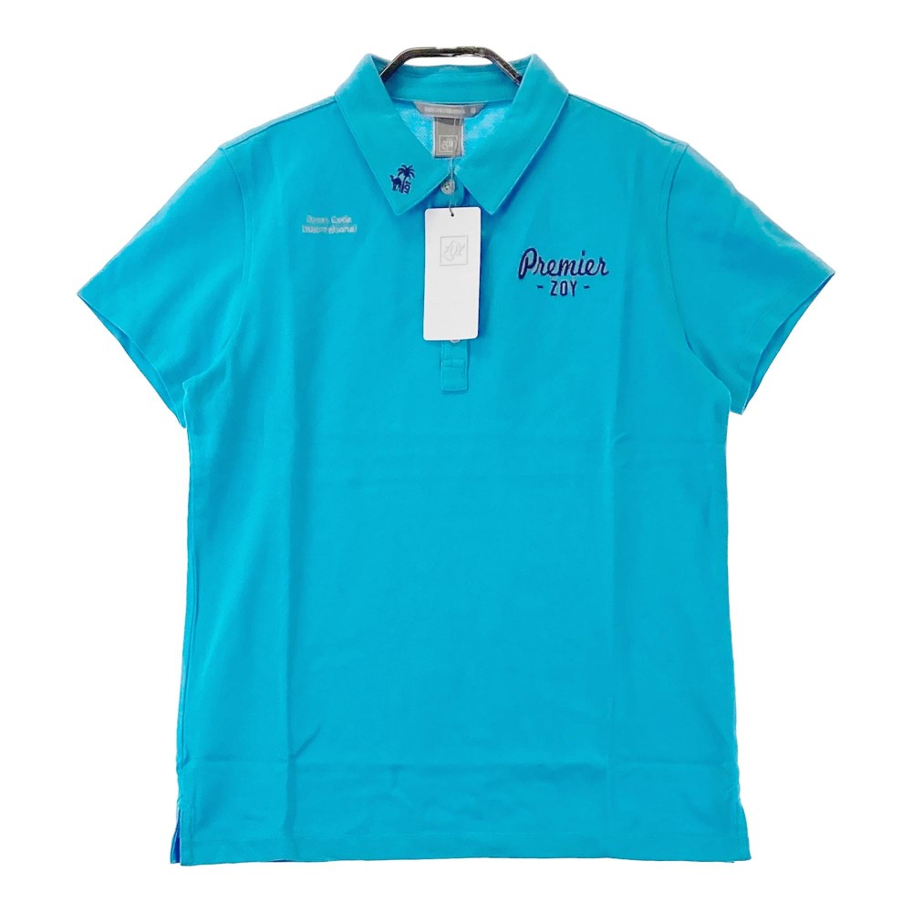 ZOY ゾーイ 071719067 半袖ポロシャツ ブルー系 40 【中古】ゴルフウェア レディース
