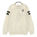 PEARLY GATES パーリーゲイツ ×ニャロメ ウール混 ニット セーター ホワイト系 2 【中古】ゴルフウェア レディース
