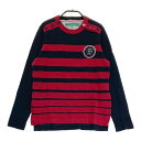 TOMMY HILFIGER GOLF トミー ヒルフィガーゴルフ ウール混 ニットセーター ボーダー柄 ネイビー系 M 【中古】ゴルフウェア レディース