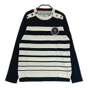 TOMMY HILFIGER GOLF トミー ヒルフィガーゴルフ ウール混 ニットセーター ボーダー柄 ホワイト系 M 【中古】ゴルフウェア レディース