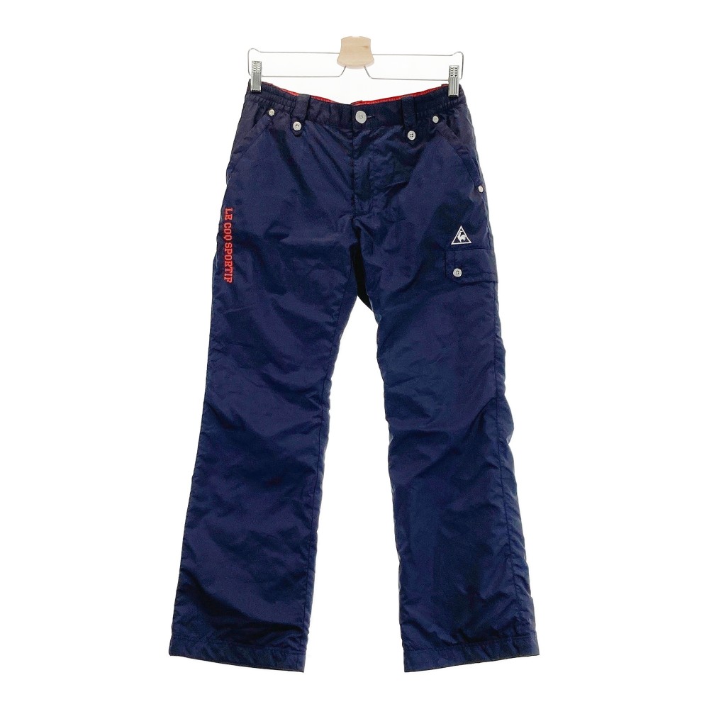 LE COQ GOLF ルコックゴルフ 裏地付 ロングパンツ ネイビー系 11 【中古】ゴルフウェア レディース