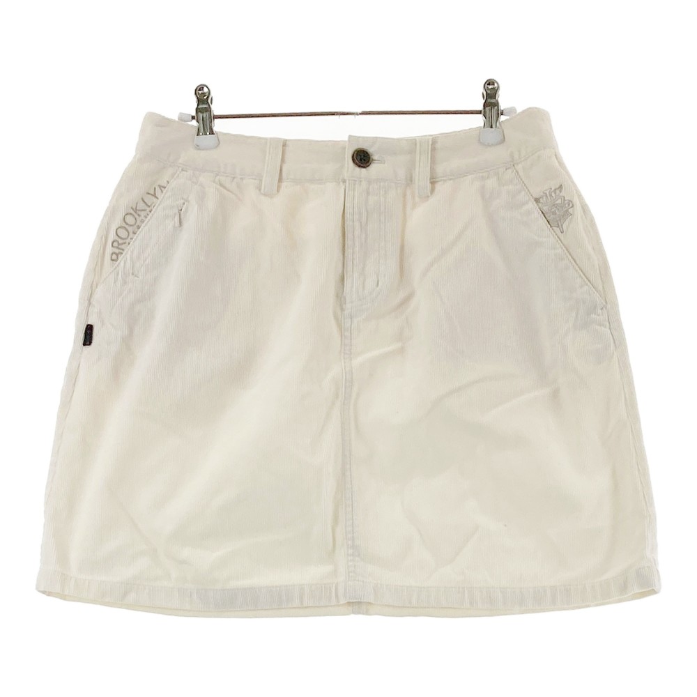 BEAMS GOLF ビームスゴルフ コーデュロイ ストレッチスカート ホワイト系 L 【中古...