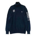 PEARLY GATES パーリーゲイツ タートルネック 長袖ニットセーター ネイビー系 1 【中古】ゴルフウェア レディース