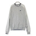 ADIDAS GOLF アディダスゴルフ クルーネック ニットセーター グレー系 L 【中古】ゴルフウェア レディース