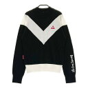 LE COQ GOLF ルコックゴルフ 長袖 ニットセーター ブラック系 M 【中古】ゴルフウェア レディース