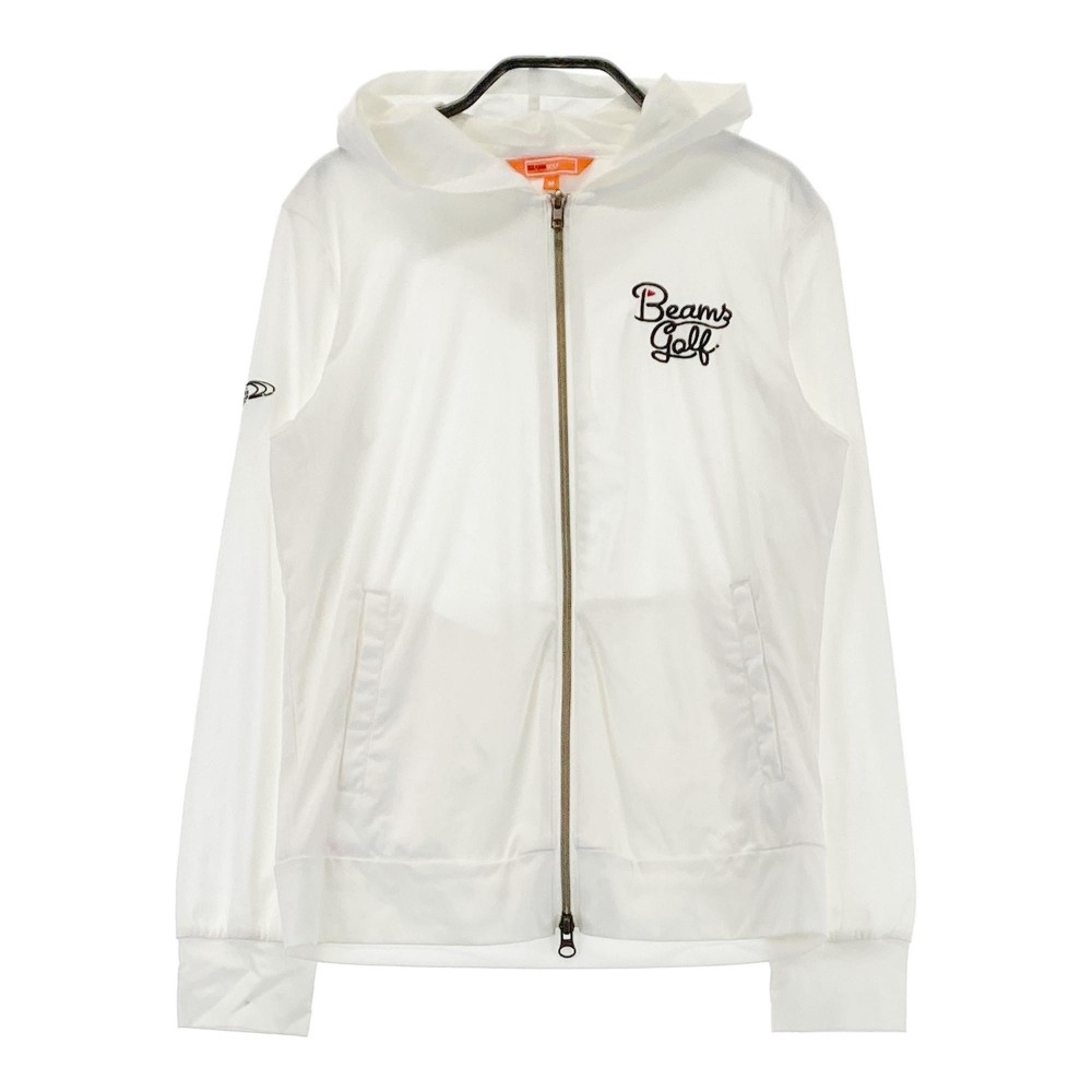 BEAMS GOLF ビームスゴルフ フード付 ジャケット ホワイト系 M 【中古】ゴルフウェア レディース