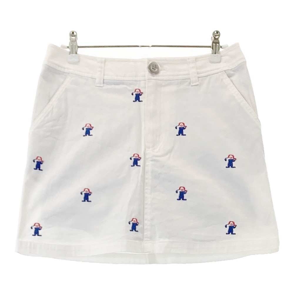 VIVA HEART ビバハート インナー付 スカート ピエロ 総柄 ホワイト系 40 【中古】ゴルフウェア レディース