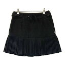 PEARLY GATES パーリーゲイツ プリーツ切替スカート ブラック系 1 【中古】ゴルフウェア レディース