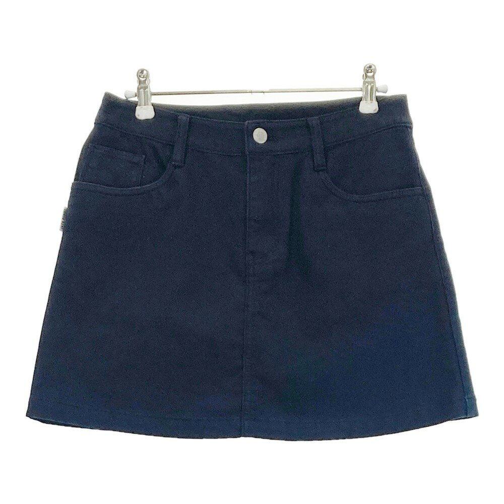JACK BUNNY ジャックバニー インナー付 ストレッチスカート ネイビー系 1 【中古】ゴルフウェア レディース