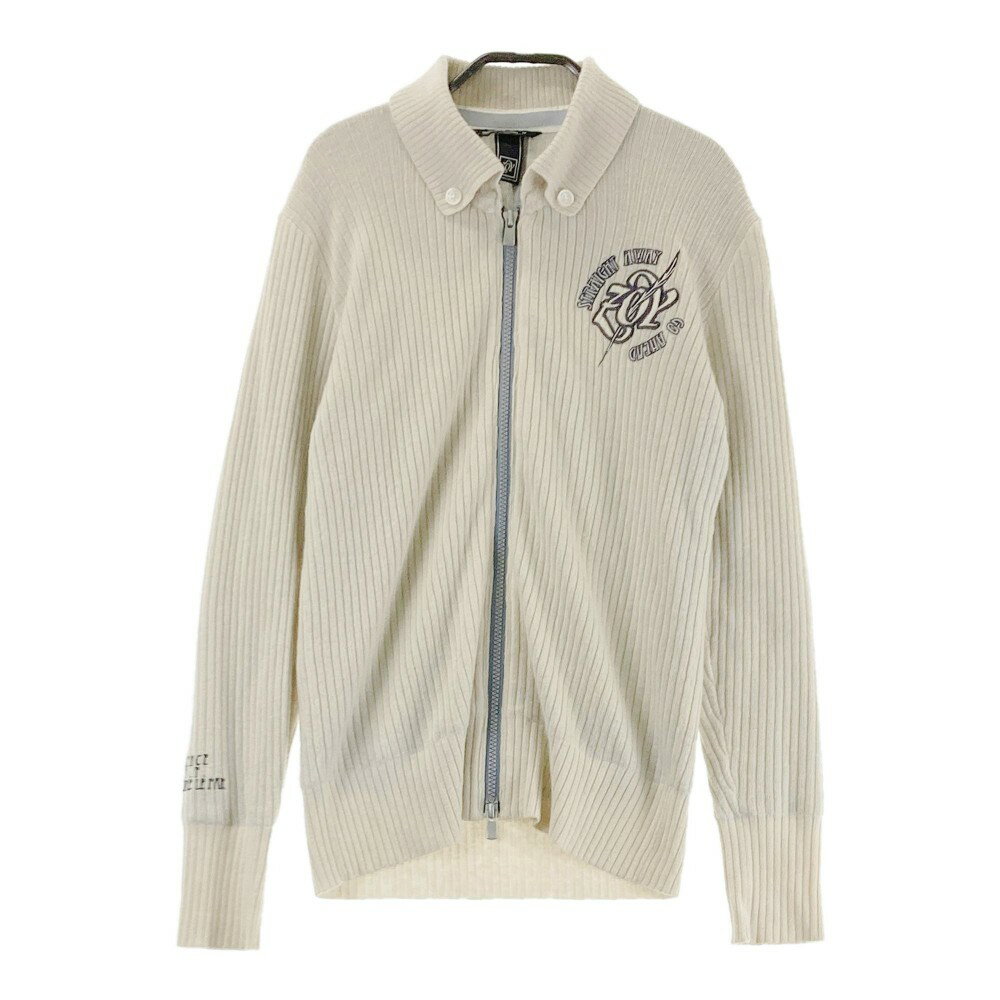 ZOY ゾーイ 裏地付 ニットジャケット ベージュ系 38 【中古】ゴルフウェア レディース