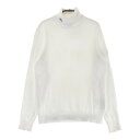 PEARLY GATES パーリーゲイツ タートルネック ニットセーター ホワイト系 0 【中古】ゴルフウェア レディース